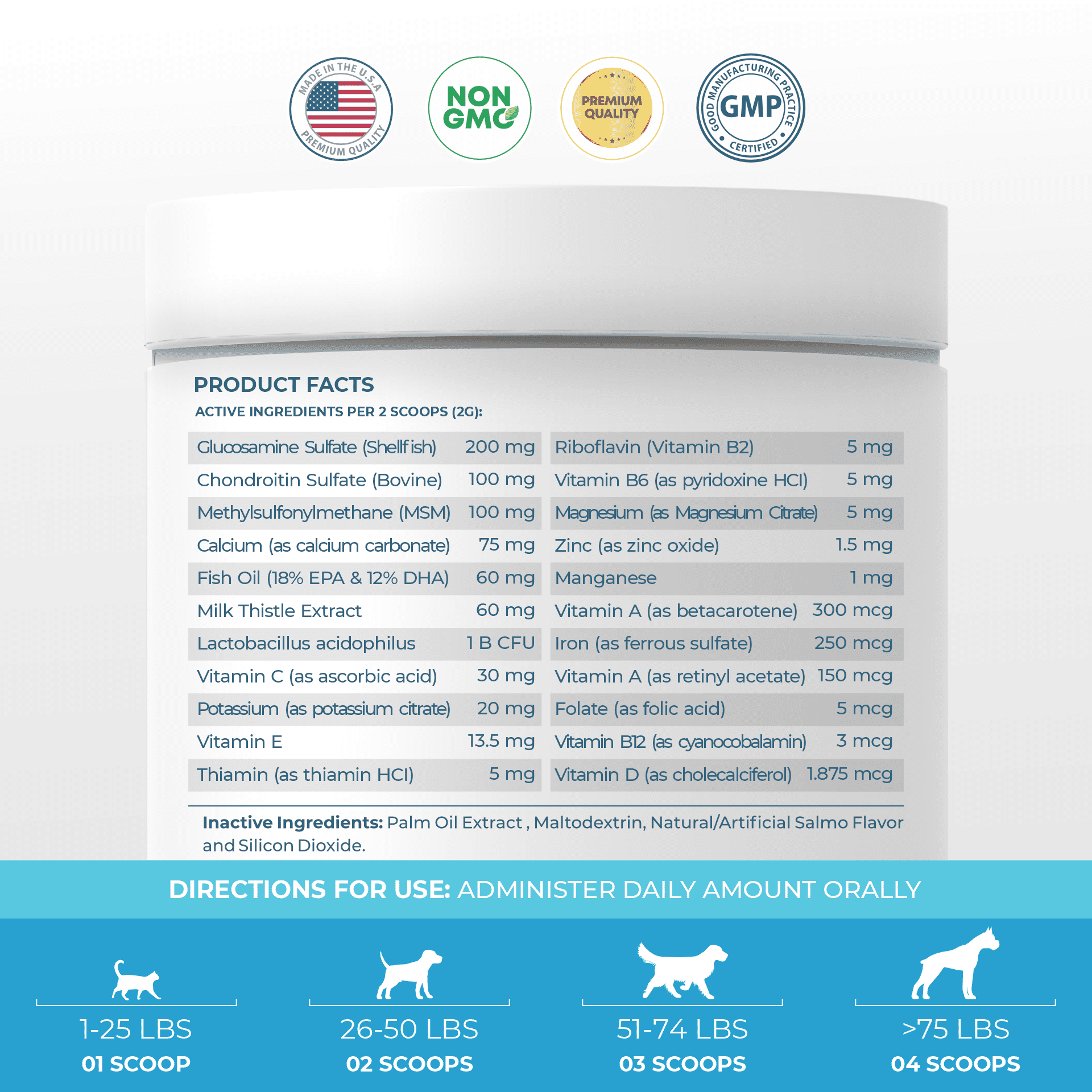 10 in 1 Multivitamin for Dogs and Cats - 4 oz Powder - Coco and Luna