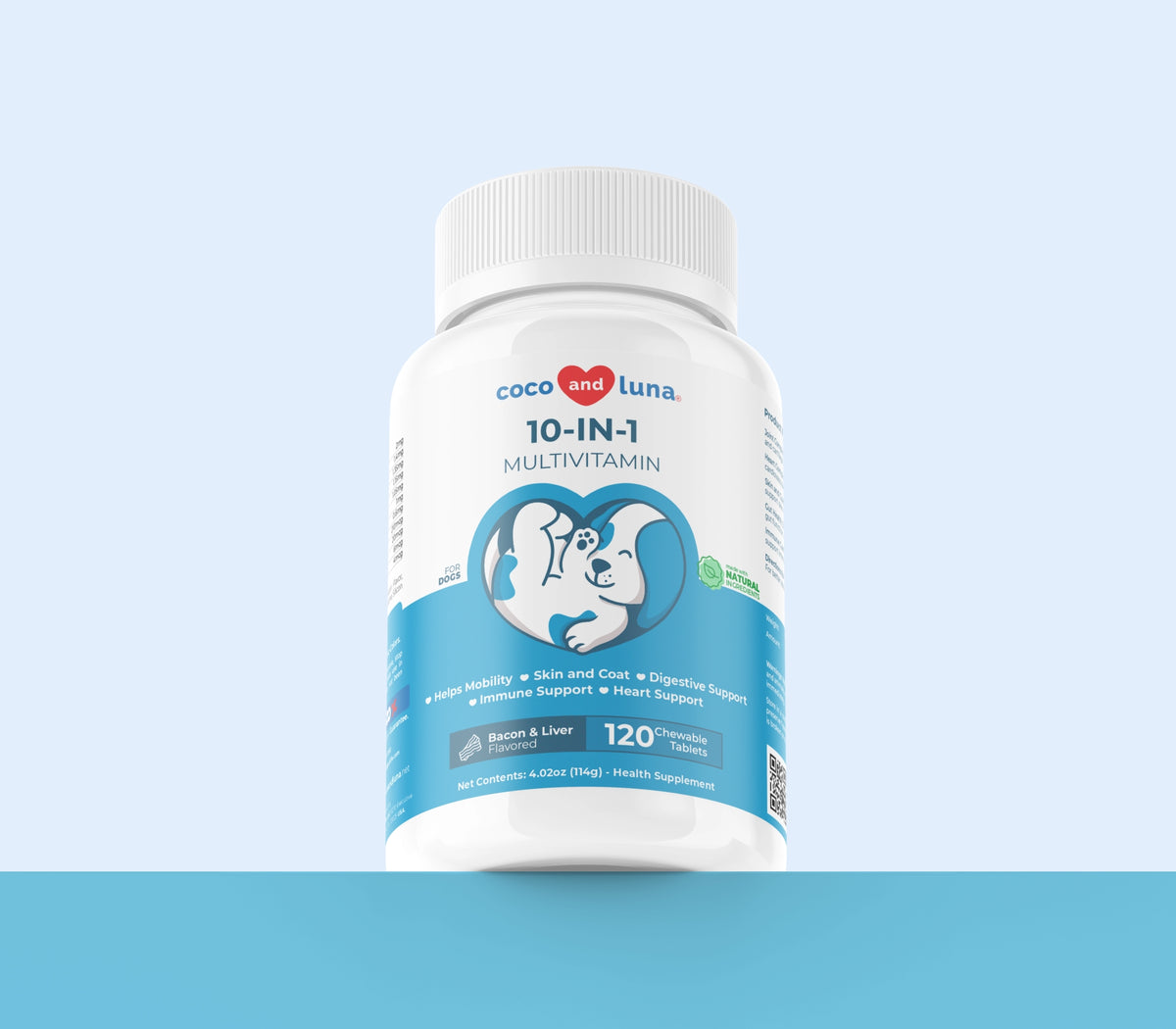 Multivitamínico 10 en 1 para perros - 120 comprimidos masticables 