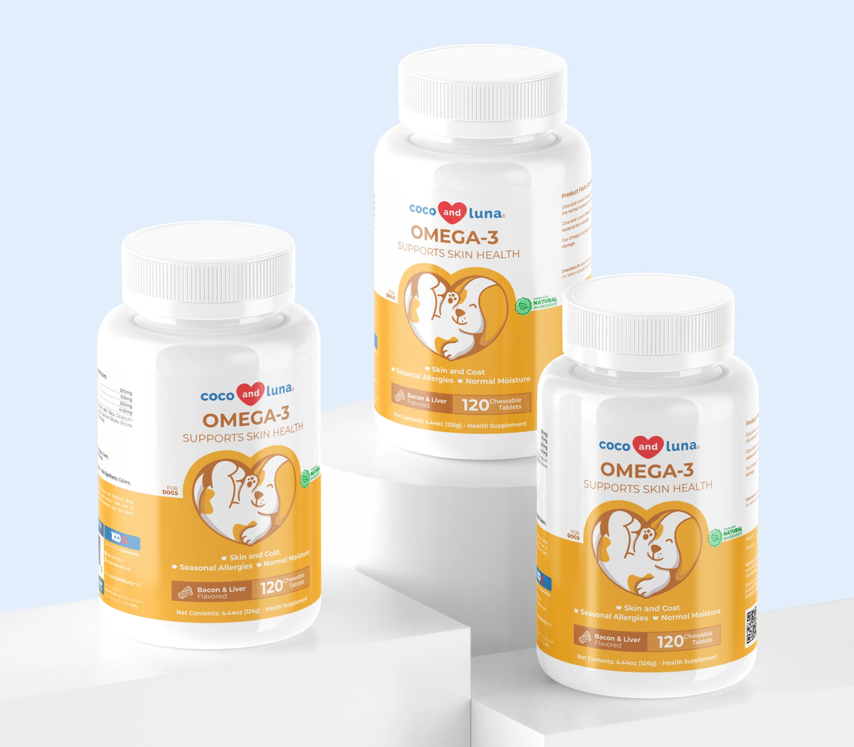 Omega 3 for Dogs - 3 Pack (360 Chewable Tablets)
