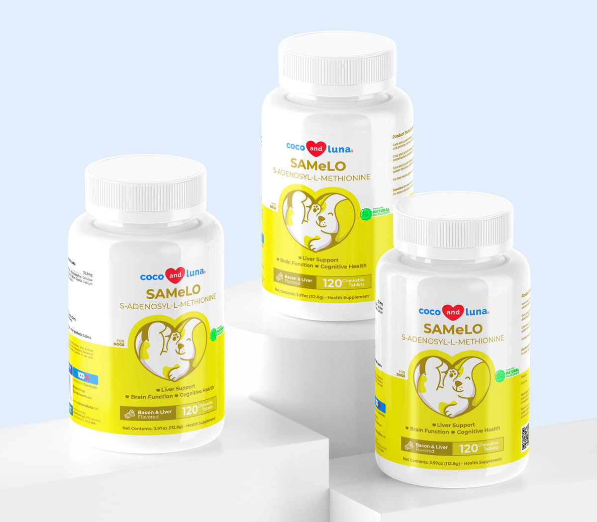 SAMe LQ 225 para perros - Paquete de 3 (360 comprimidos masticables) 