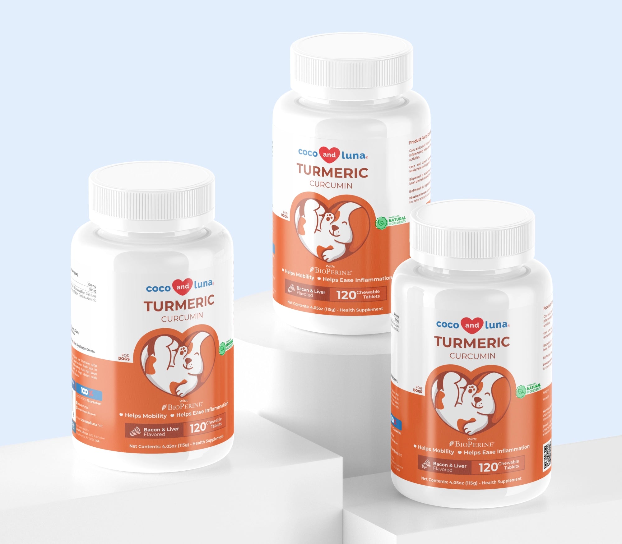 Turmeric for Dogs - 3 Pack (360 Chewable Tablets)