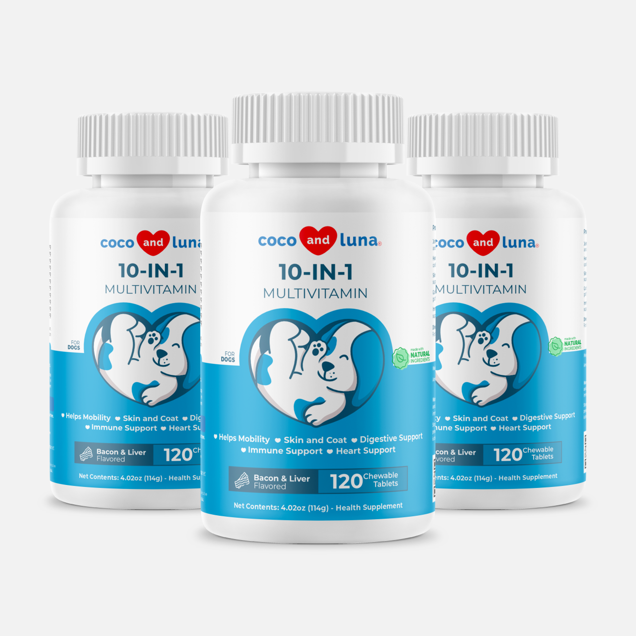 10 in 1 Multivitamin for Dogs - 3 Pack (360 Chewables Tablets)