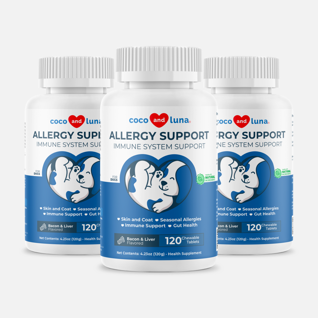 Allergy Support for Dogs - 3 Pack (360 Chewable Tablets)