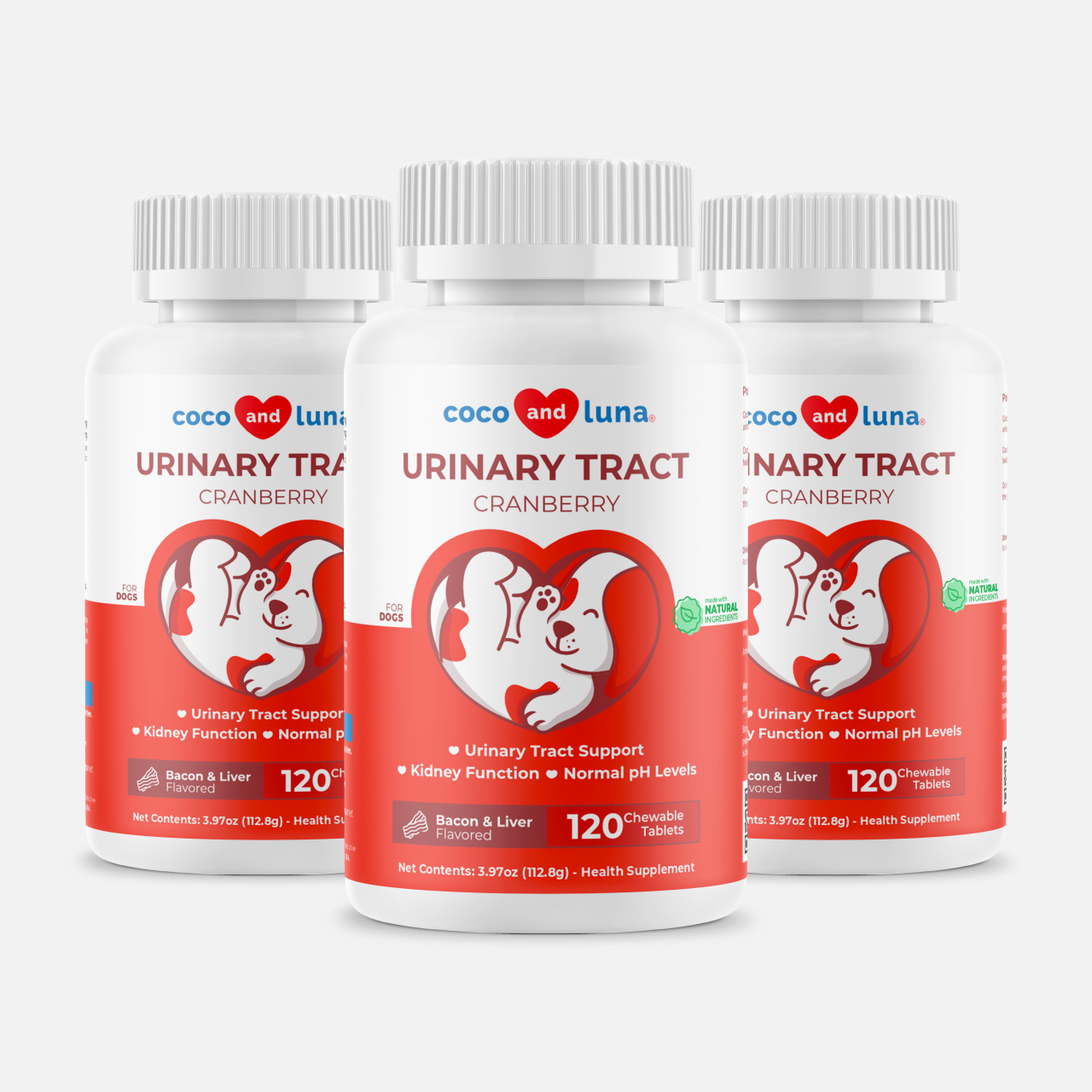 Urinary Tract Support for Dogs - 3 Pack (360 Chewable Tablets)