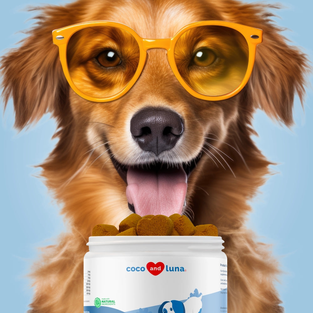 Eye Support for Dogs 90 Soft Chews Coco and Luna