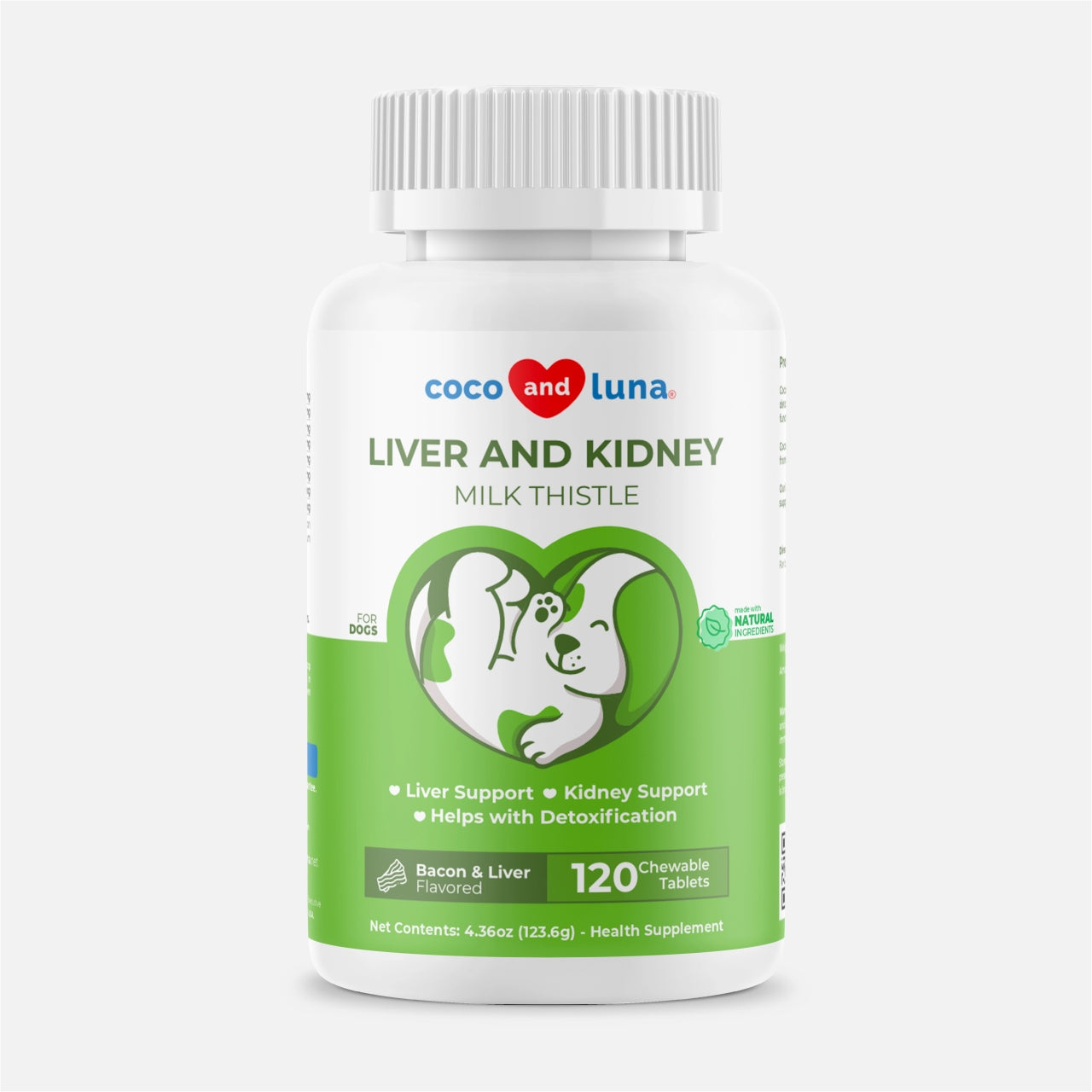 Liver and Kidney for Dogs - 120 Chewable Tablets - Coco and Luna