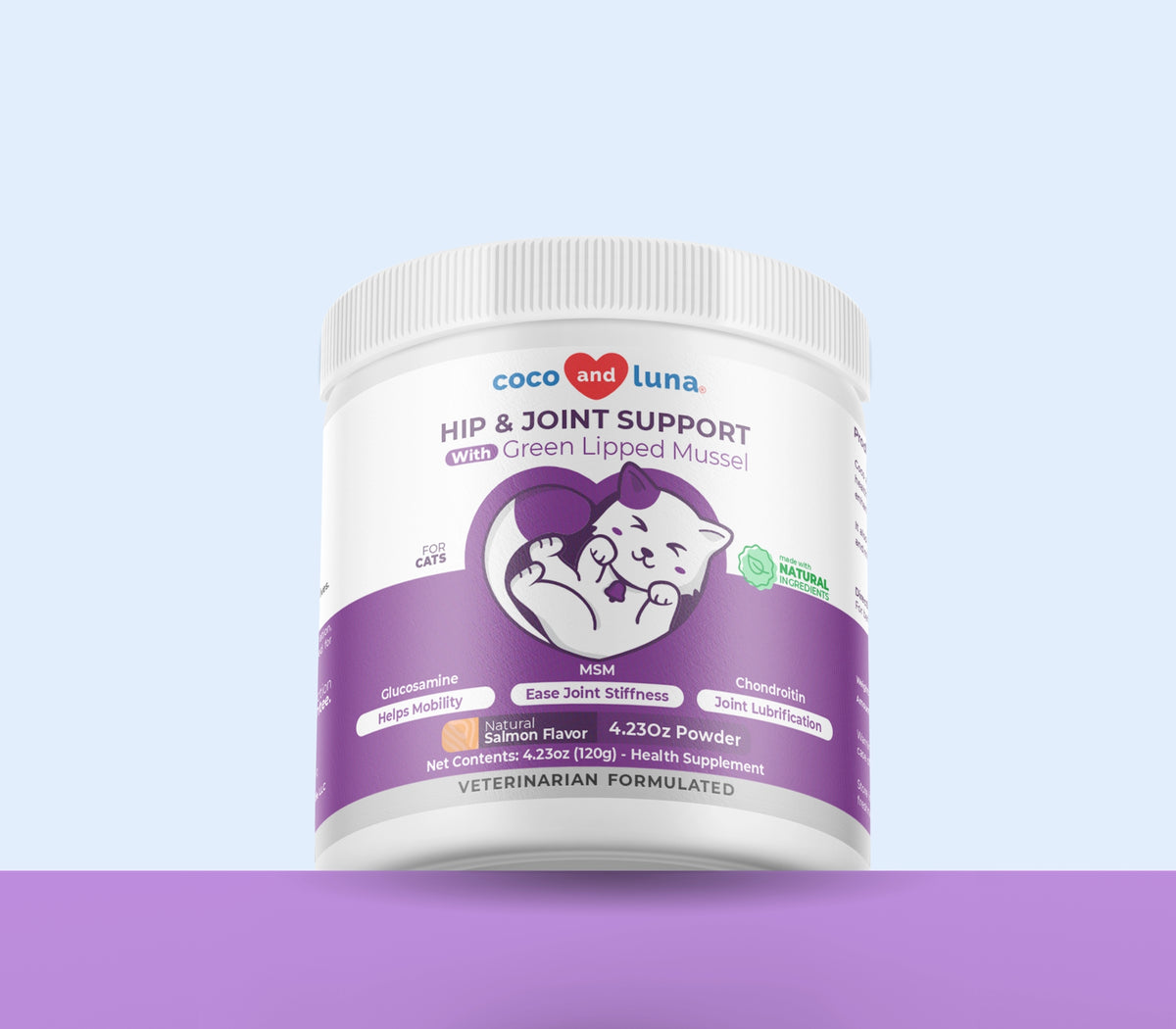 Hip and Joint Support for Cats - 4oz Powder