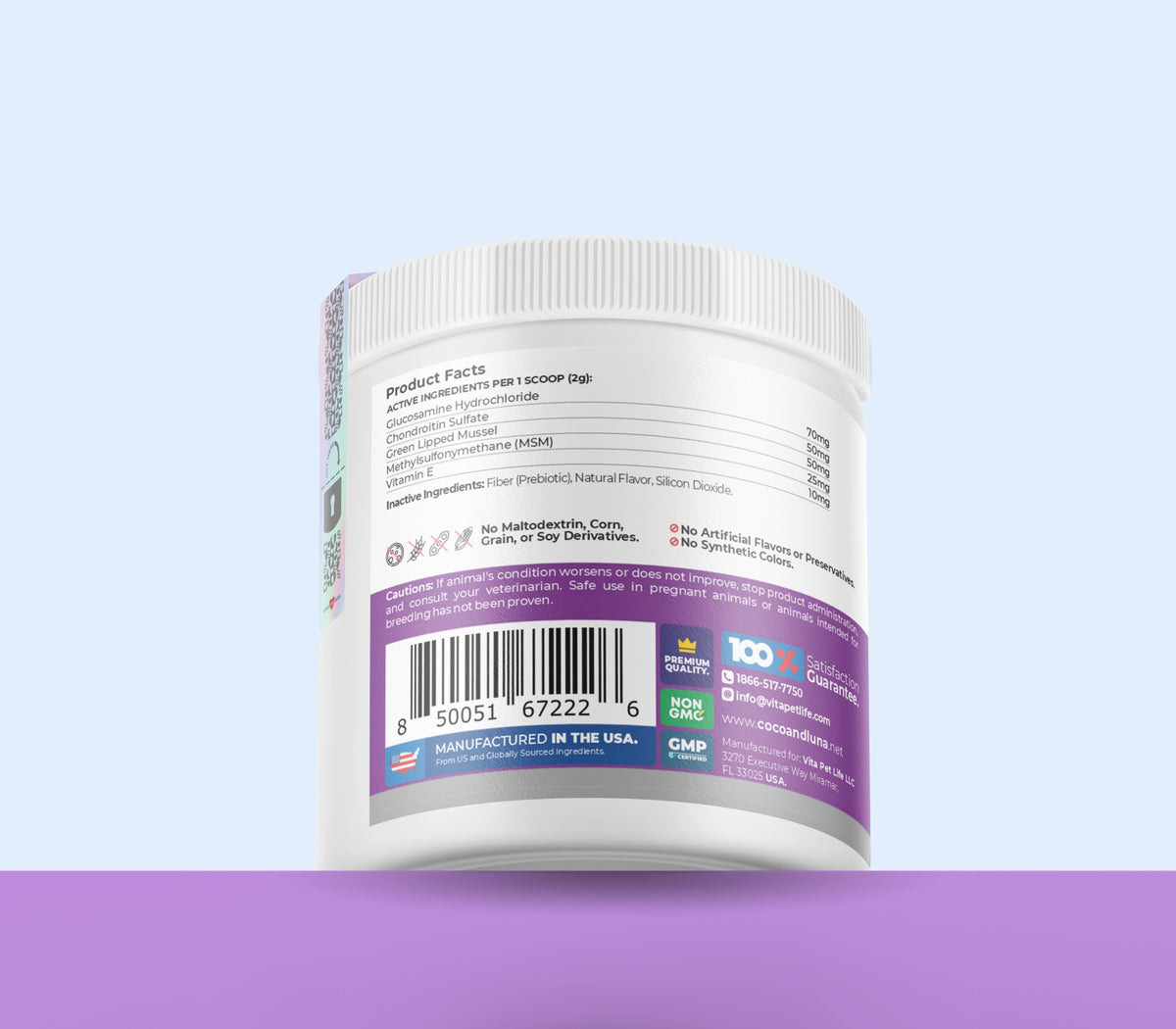 Hip and Joint Support for Cats - 4oz Powder