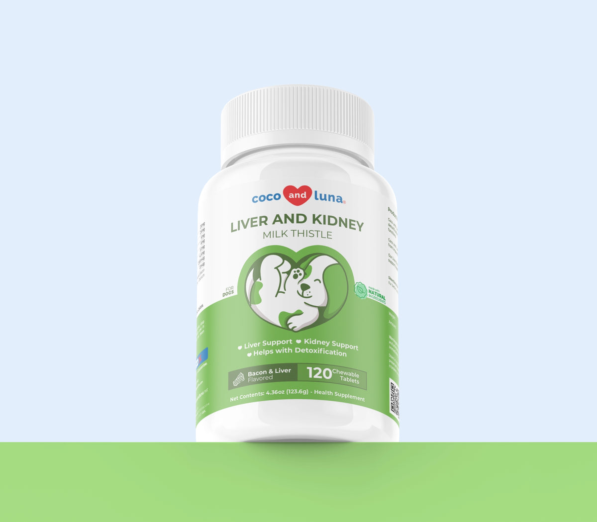 Hígado y riñones para perros - 120 comprimidos masticables 