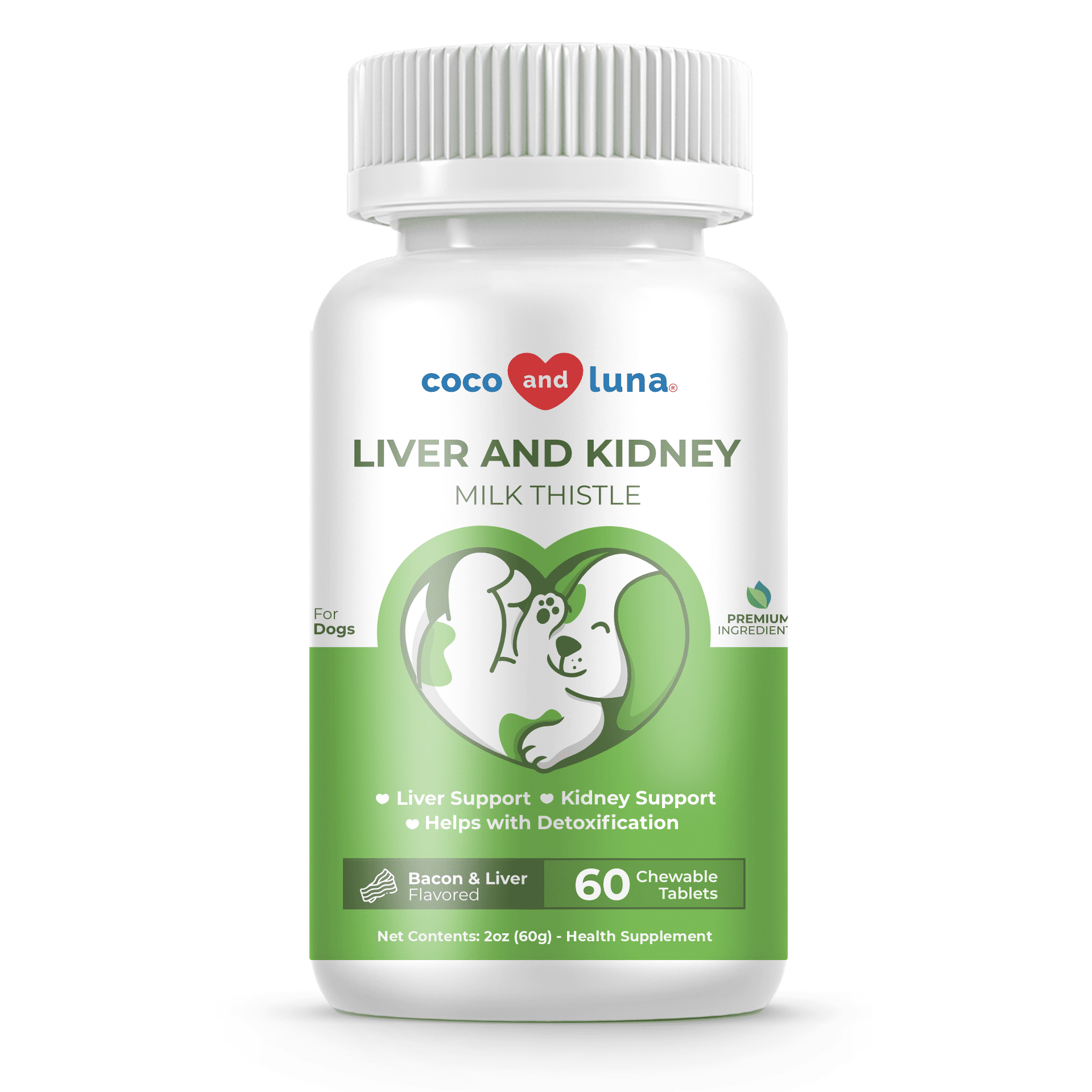 Milk Thistle for Dogs - 60 Chewable Tablets - Liver and Kidney Support