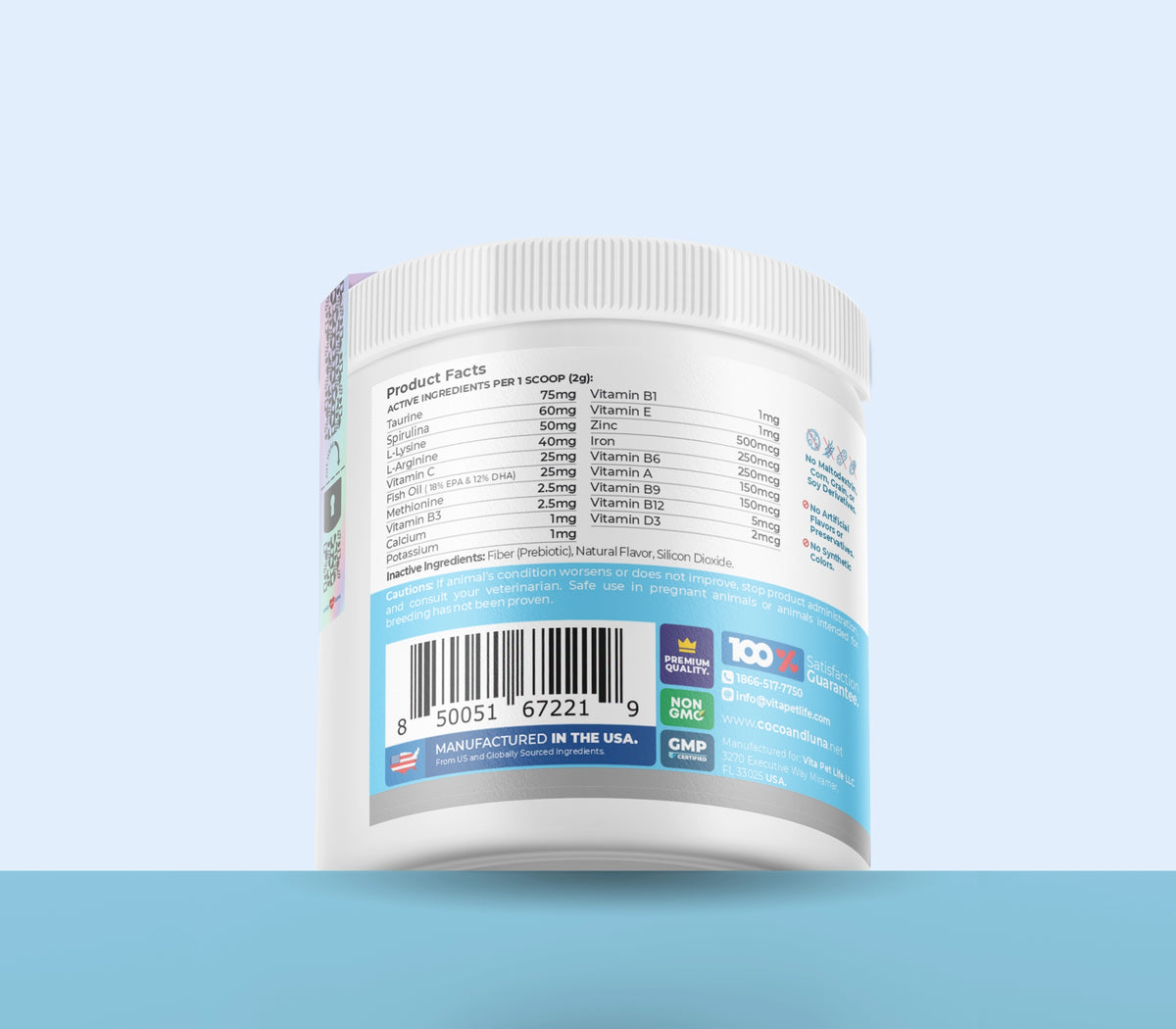 Multivitamínico 10 en 1 para gatos - Polvo de 4 oz 