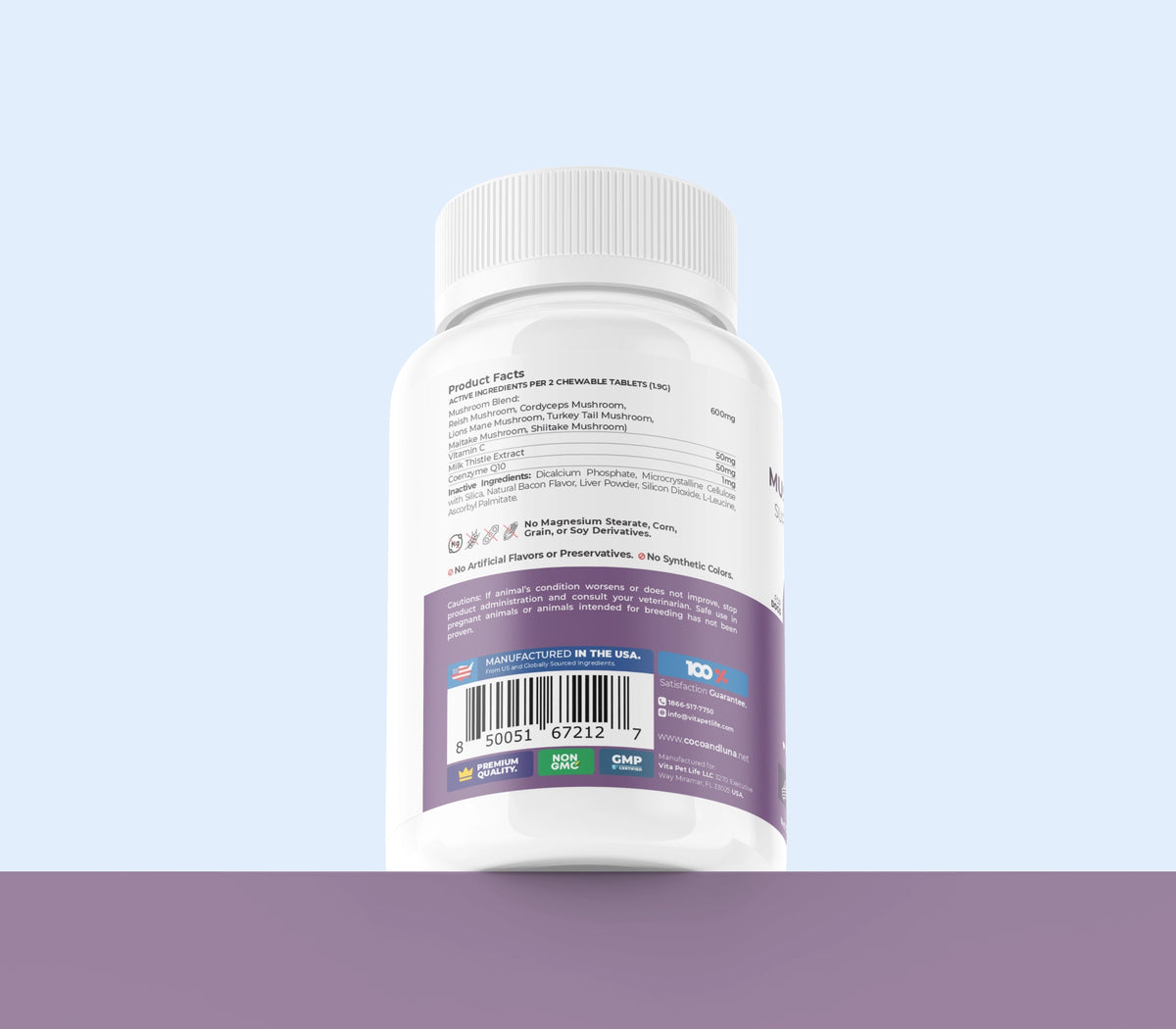 Complejo de hongos para perros - 120 comprimidos masticables 
