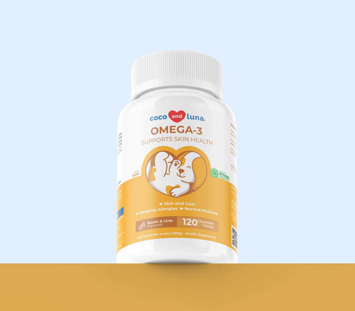 Omega 3 for Dogs - 120 Chewable Tablets
