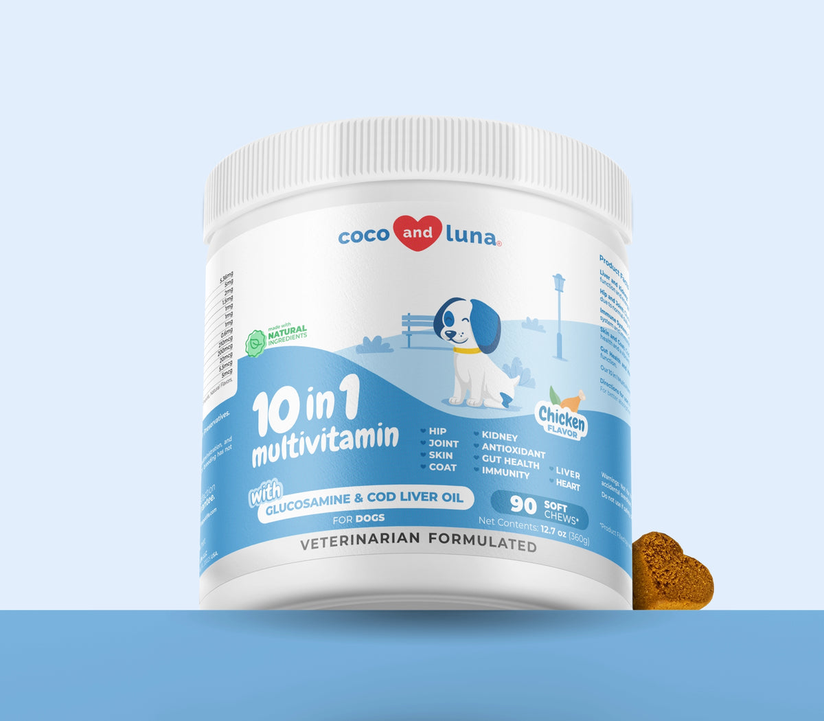 10 in 1 Multivitamin for Dogs - 90 Soft Chews