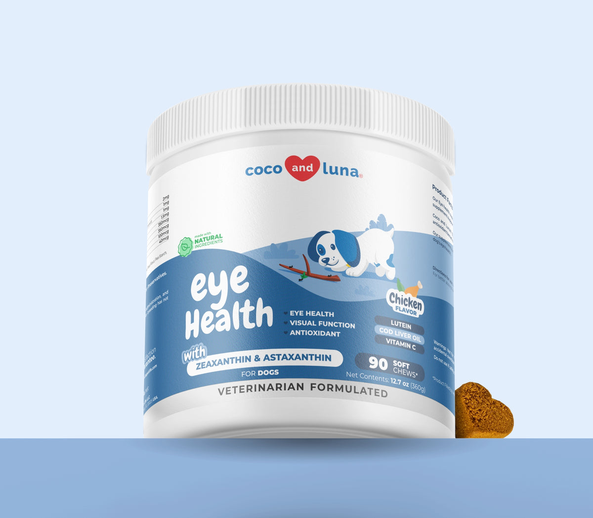 Suplemento para la vista de perros: 90 comprimidos masticables blandos