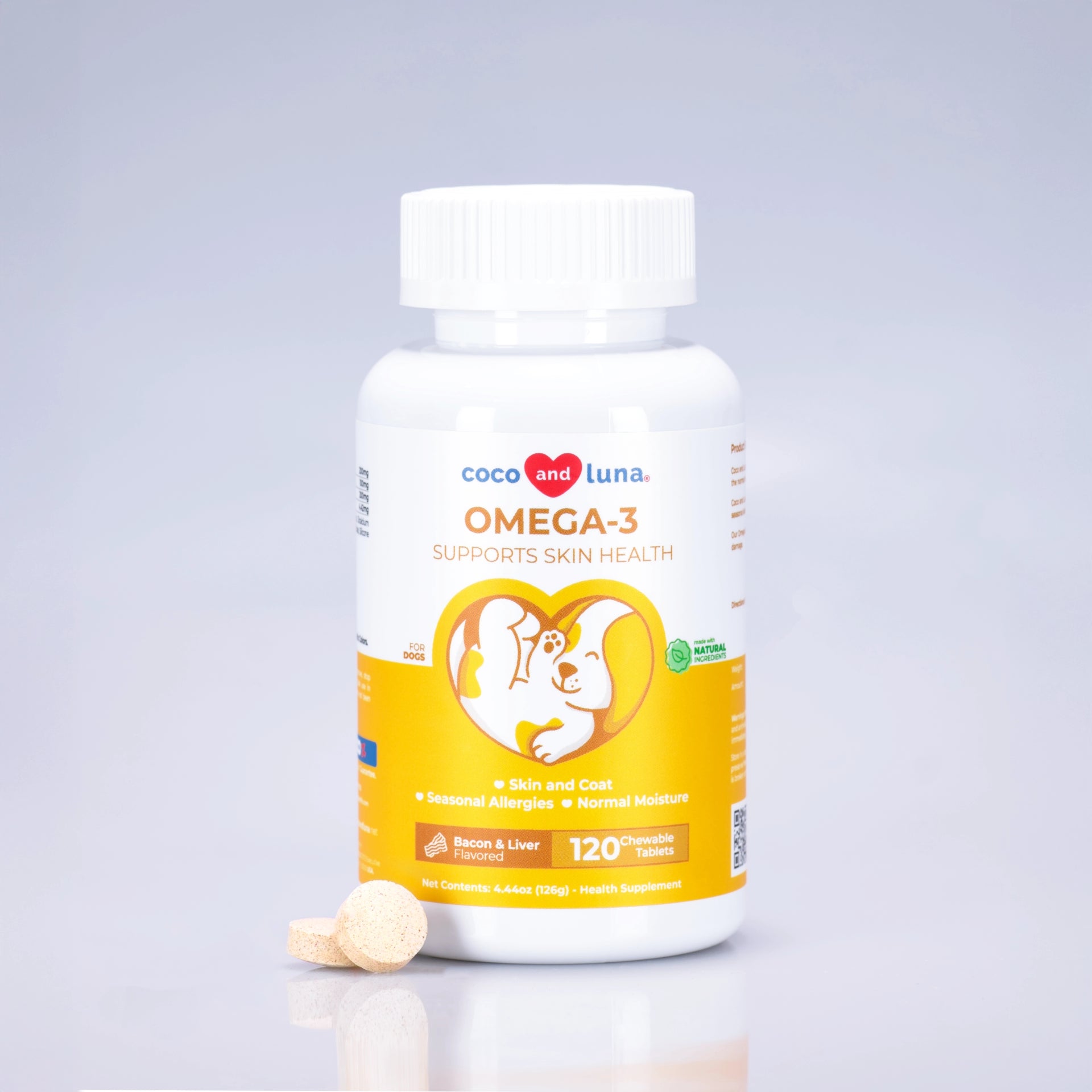 Omega 3 for Dogs - 120 Chewable Tablets